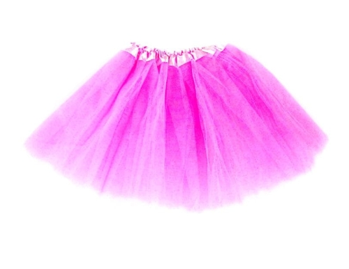 SPÓDNICZKA TIULOWA TRÓJWARSTWOWA NEONOWY RÓŻ