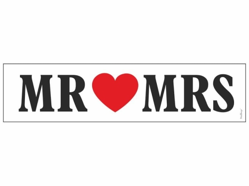 TABLICA REJESTRACYJNA MR/MRS BIAŁA 1 szt.