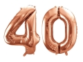 BALONY 40 ZŁOTO-RÓŻ 34'' 2szt