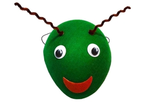 CZAPKA ŚWIERSZCZ RUCHOME OCZY ZIELONA