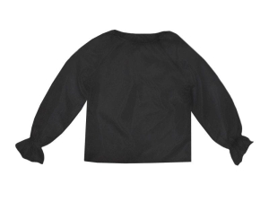 KOSZULA Z MANKIETAMI POLIESTER CZARNA 134-140