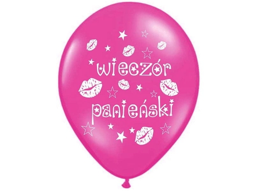 BALON RÓŻ WIECZÓR PANIEŃSKI 30cm 1szt