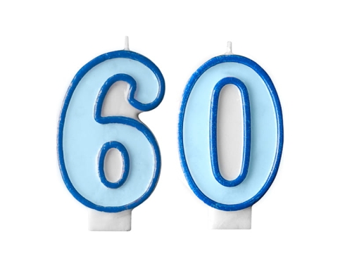 ZESTAW ŚWIECZKI 60 NIEBIESKIE 2szt