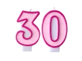 ZESTAW ŚWIECZKI 30 RÓŻOWE 2szt