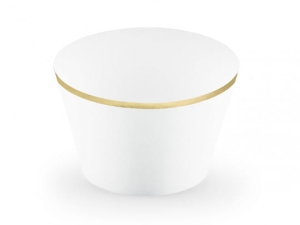 PAPILOTKI NA MUFFINKI BIAŁE 6szt