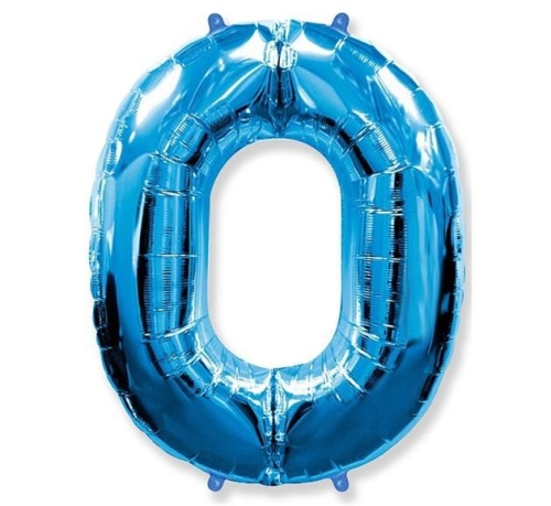 BALON GD CYFRA 0 NIEBIESKI 34'' 86cm