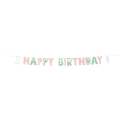 BANER HAPPY BIRTHDAY HELLO PETS RÓŻOWO-ZIELONY 1,8m