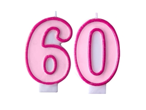 ZESTAW ŚWIECZKI 60 RÓŻOWE 2szt