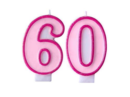 ZESTAW ŚWIECZKI 60 RÓŻOWE 2szt