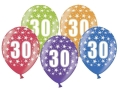 BALONY 30th BIRTHDAY MIX 30cm 5szt