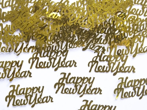 KONFETTI HAPPY NEW YEAR ZŁOTE