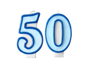 ZESTAW ŚWIECZKI 50 NIEBIESKIE 2szt