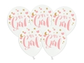 BALONY BIAŁE ITS A GIRL RÓŻ 30cm 5szt