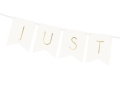 BANER JUST MARRIED BIAŁY 155cm