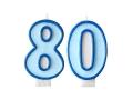 ZESTAW ŚWIECZKI 80 NIEBIESKIE 2szt