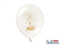 BALONY BIAŁE KIELICH KOMUNIA ZŁOTY 27cm 50szt