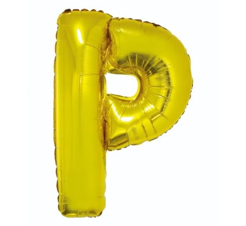 BALON LITERA P ZŁOTY 34'' 86cm