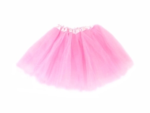 SPÓDNICZKA TIULOWA TRÓJWARSTWOWA JASNORÓŻOWA 28cm