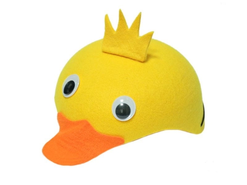 CZAPKA KACZKA RUCHOME OCZY ŻÓŁTA