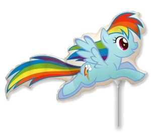 BALON FLEXMETAL RAINBOW DASH MY LITTLE PONY BŁĘKITNY 14'' 36cm