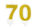 ZESTAW ŚWIECZKI 70 BROKAT ZŁOTE 2szt