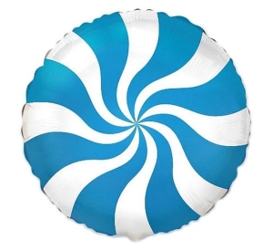 BALON FLEXMETAL LIZAK OKRĄGŁY BIAŁO-NIEBIESKI 18'' 46cm