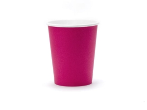 KUBECZKI PAPIEROWE MALINOWE 260ml 6szt.