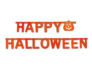 BANER HAPPY HALLOWEEN POMARAŃCZOWY 1,6m
