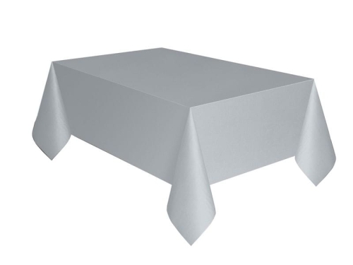 OBRUS FOLIOWY SREBRNY 274x137cm