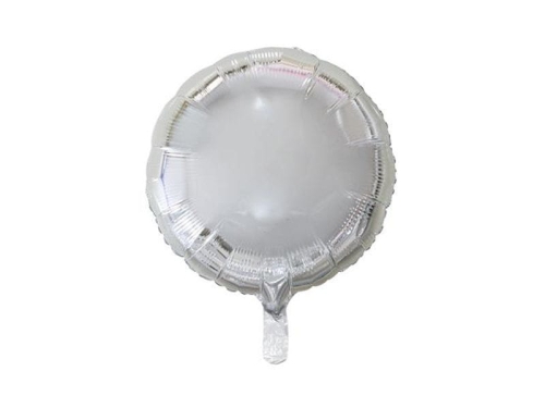BALON OKRĄGŁY SREBRNY 18'' 46cm