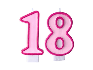 ZESTAW ŚWIECZKI 18 RÓŻOWE 2szt