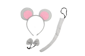 ZESTAW MYSZKA SZARY 3el 