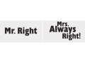 TABLICZKA DO ZDJĘĆ MR. RIGHT MRS. ALWAYS RIGHT