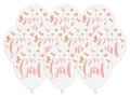 BALONY BIAŁE ITS A GIRL RÓŻ 30cm 10szt